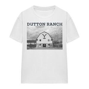 Yellowstone Unisex Adult Dutton Barn T-Shirt / White